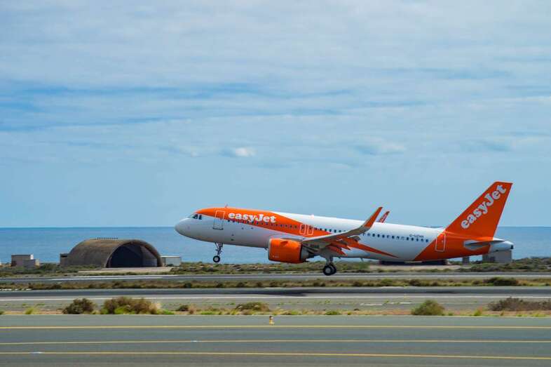 Imagen de archivo de un avión de easyJet en Gando (Foto TA)